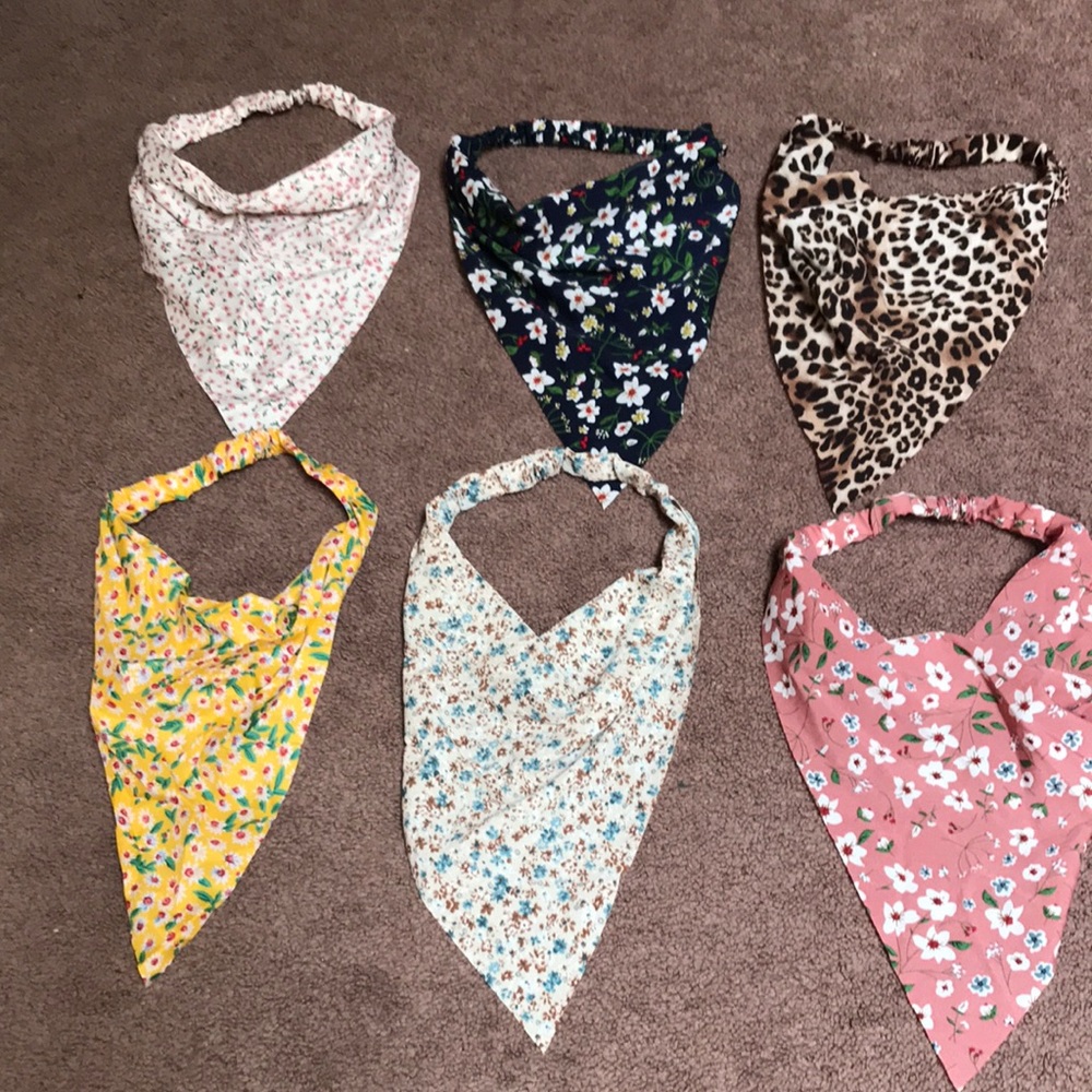 Elastic hair scarfs. Never worn